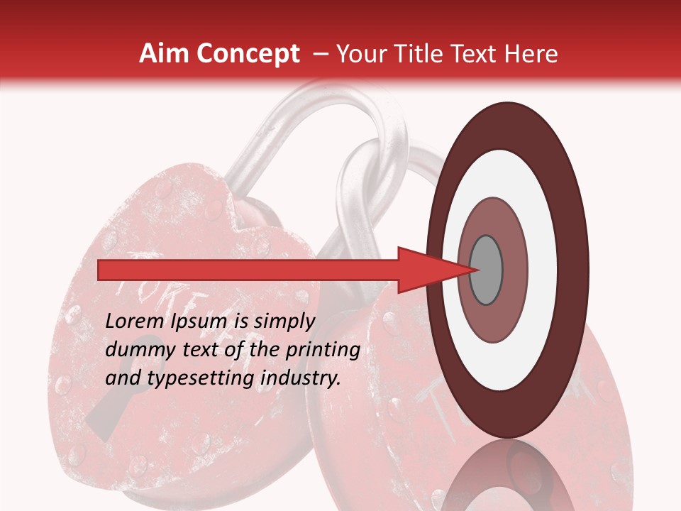 Padlock Lovers Clipping Path PowerPoint Template