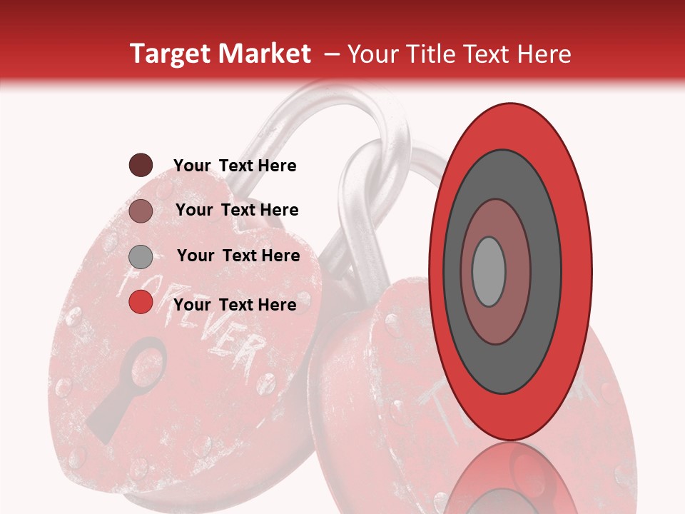 Padlock Lovers Clipping Path PowerPoint Template