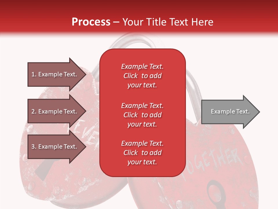 Padlock Lovers Clipping Path PowerPoint Template