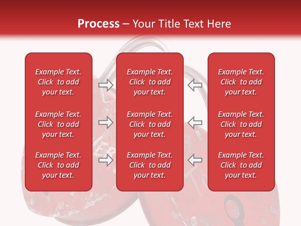 Padlock Lovers Clipping Path PowerPoint Template