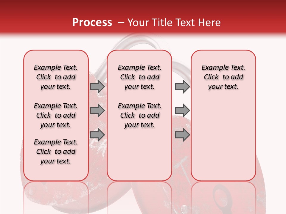 Padlock Lovers Clipping Path PowerPoint Template