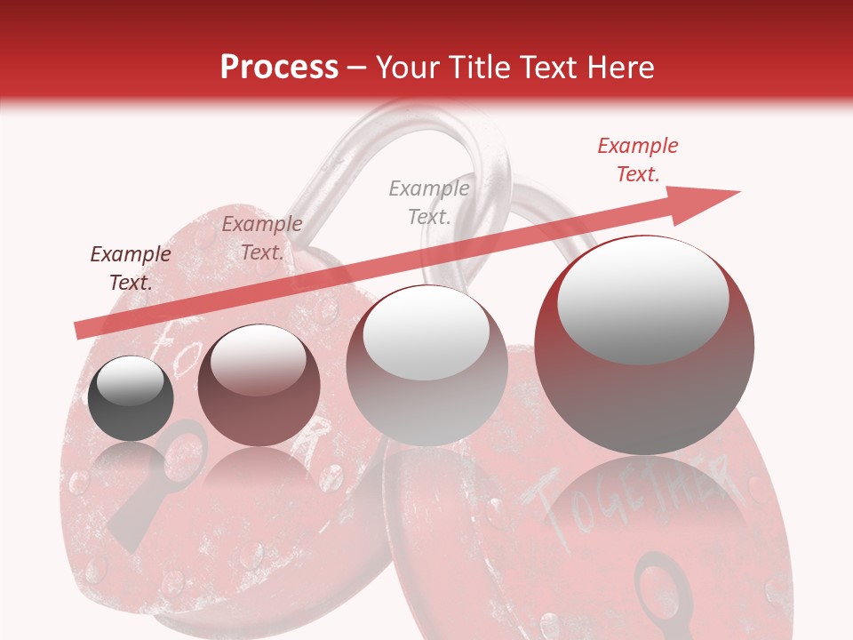 Padlock Lovers Clipping Path PowerPoint Template