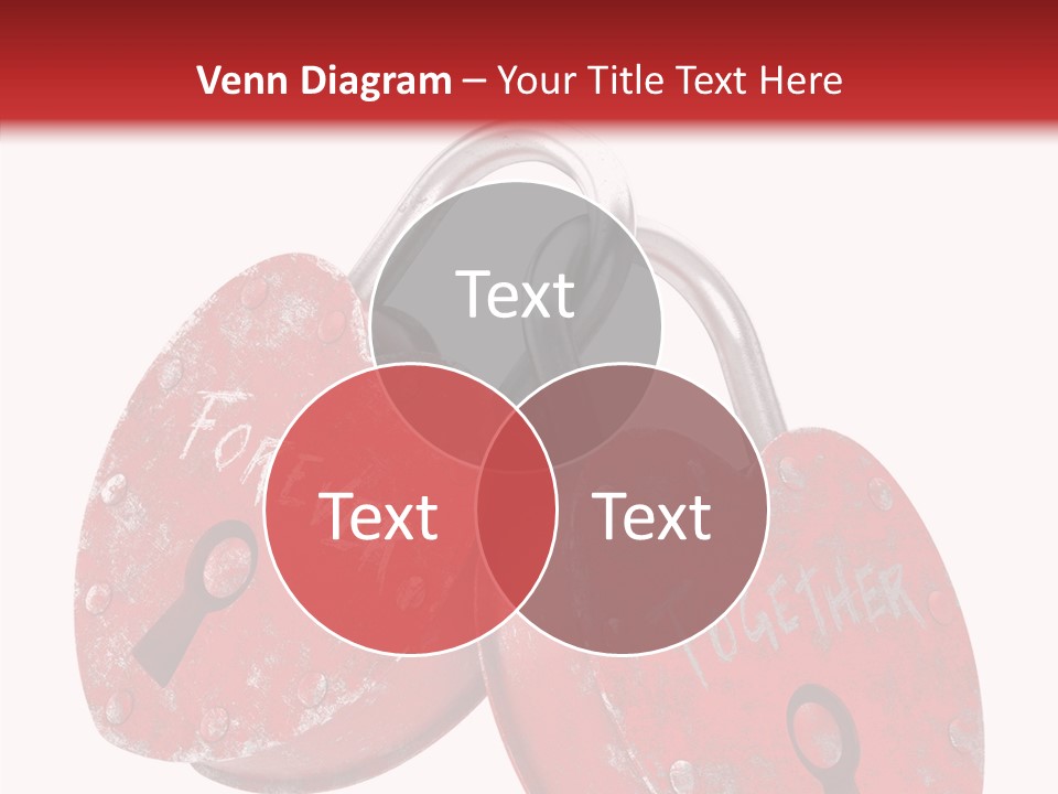 Padlock Lovers Clipping Path PowerPoint Template