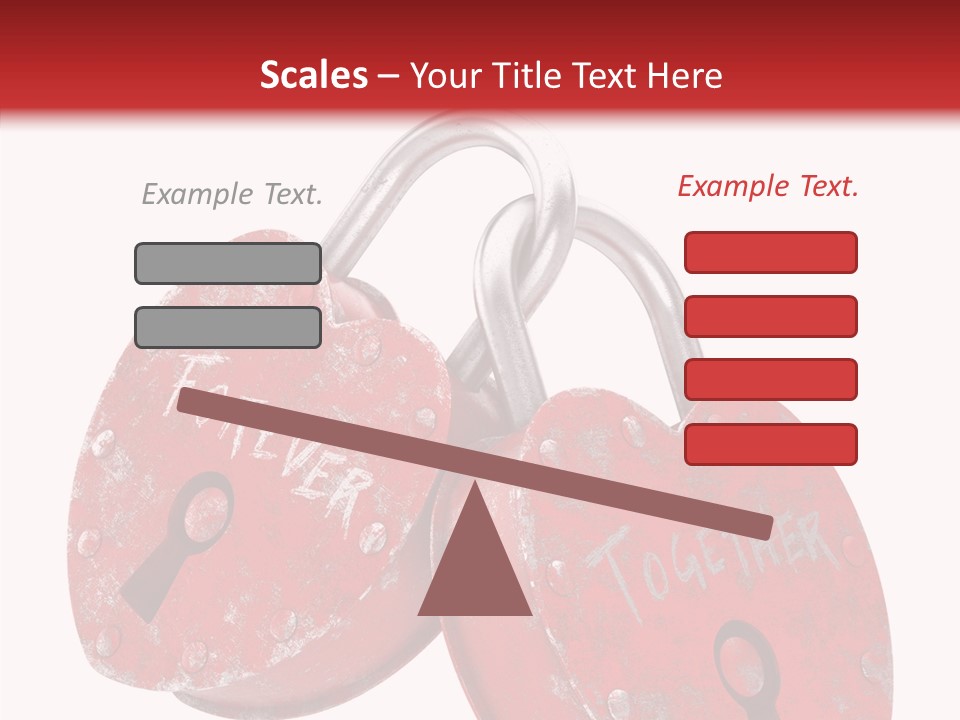 Padlock Lovers Clipping Path PowerPoint Template