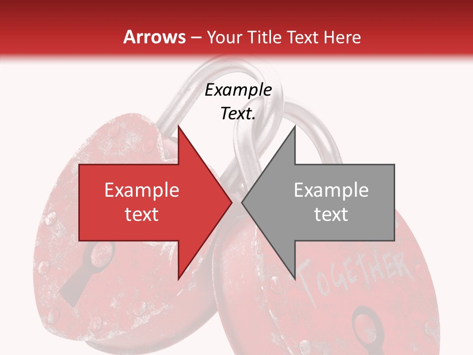 Padlock Lovers Clipping Path PowerPoint Template