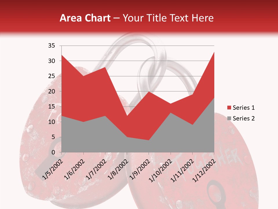 Padlock Lovers Clipping Path PowerPoint Template