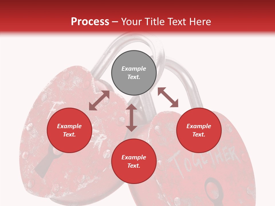 Padlock Lovers Clipping Path PowerPoint Template