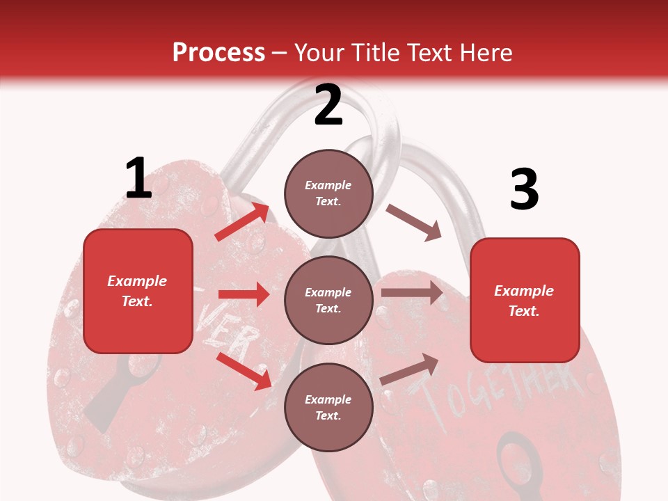 Padlock Lovers Clipping Path PowerPoint Template