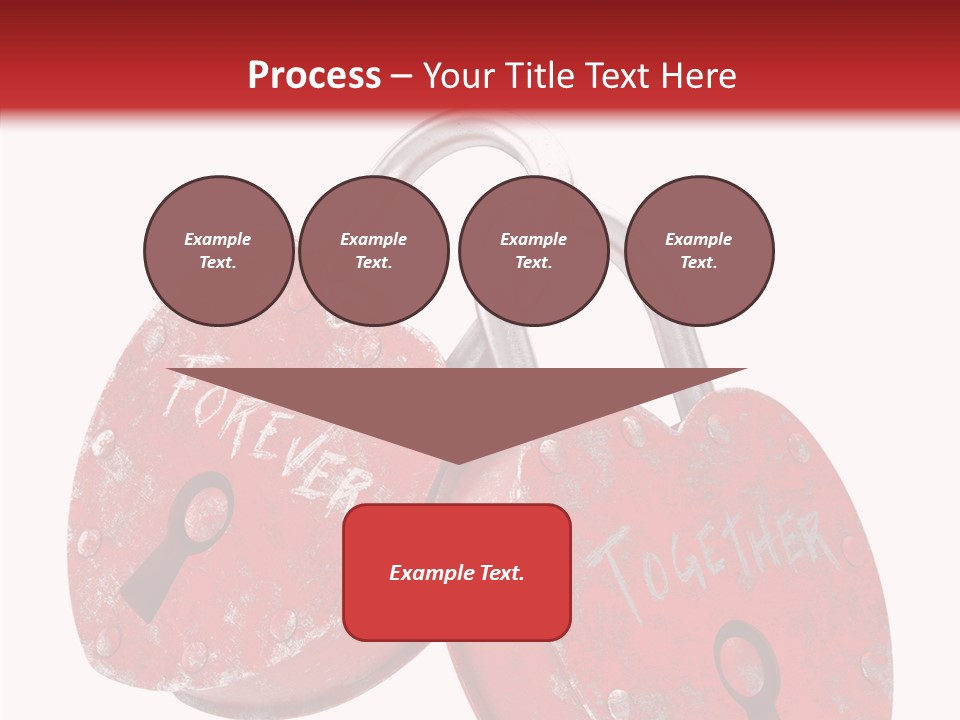 Padlock Lovers Clipping Path PowerPoint Template