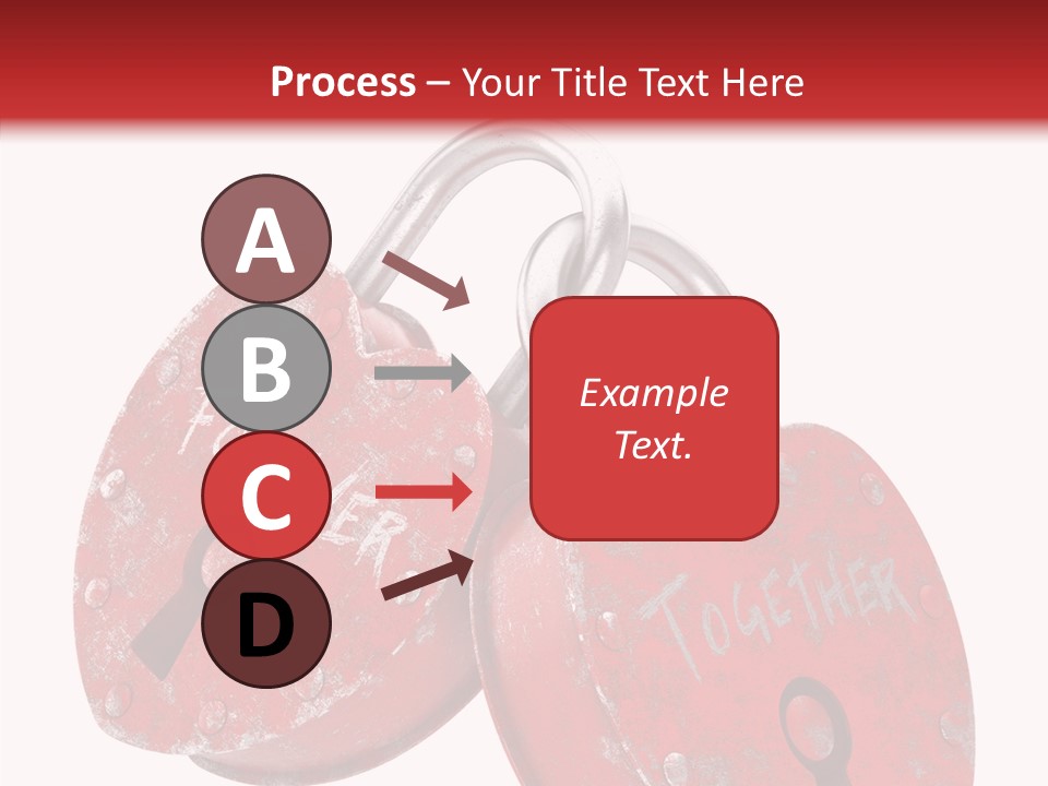 Padlock Lovers Clipping Path PowerPoint Template