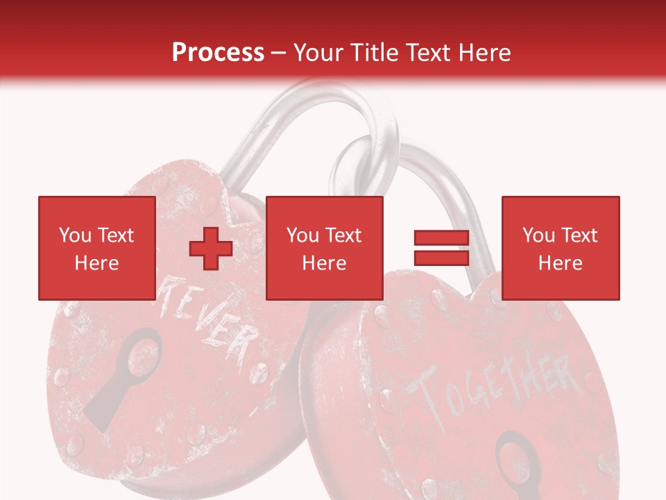 Padlock Lovers Clipping Path PowerPoint Template