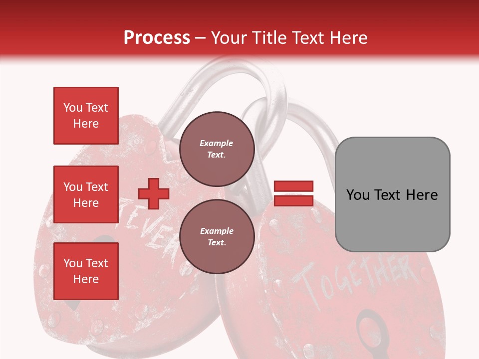 Padlock Lovers Clipping Path PowerPoint Template
