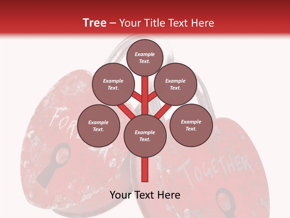 Padlock Lovers Clipping Path PowerPoint Template