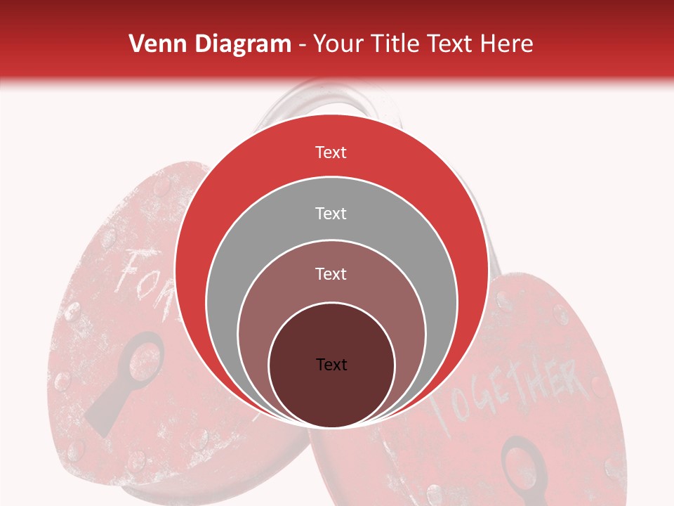 Padlock Lovers Clipping Path PowerPoint Template