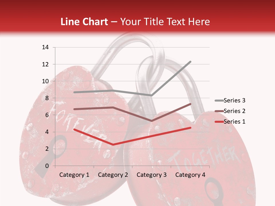 Padlock Lovers Clipping Path PowerPoint Template