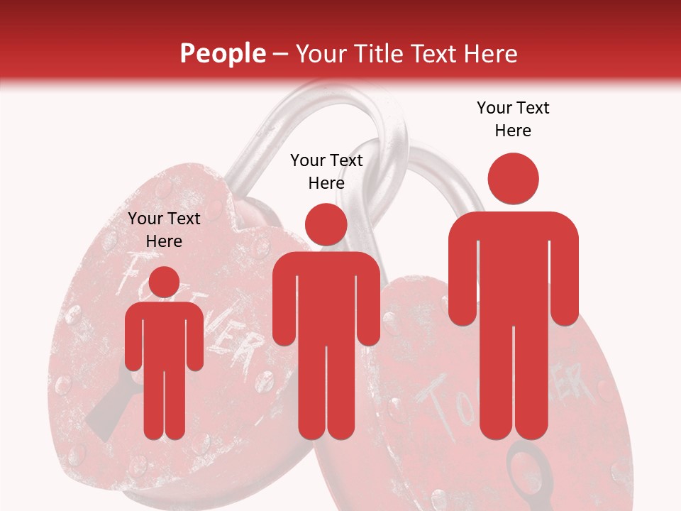 Padlock Lovers Clipping Path PowerPoint Template