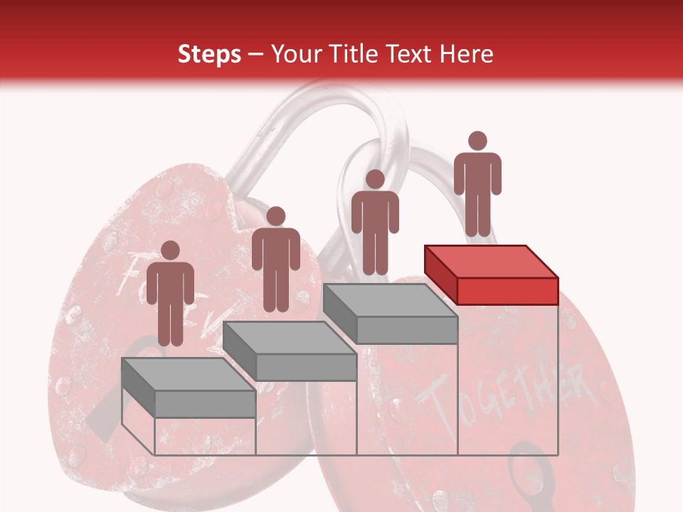 Padlock Lovers Clipping Path PowerPoint Template