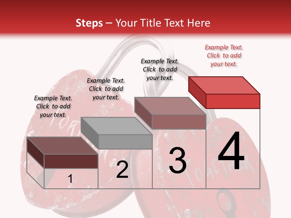 Padlock Lovers Clipping Path PowerPoint Template