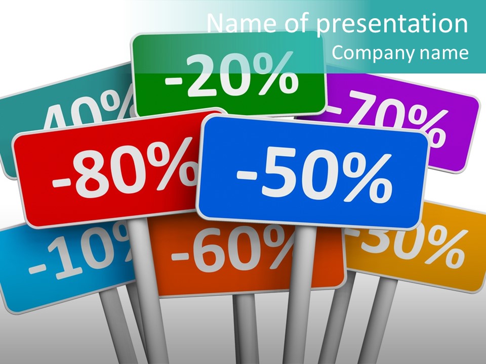 Commerce Object Percent PowerPoint Template