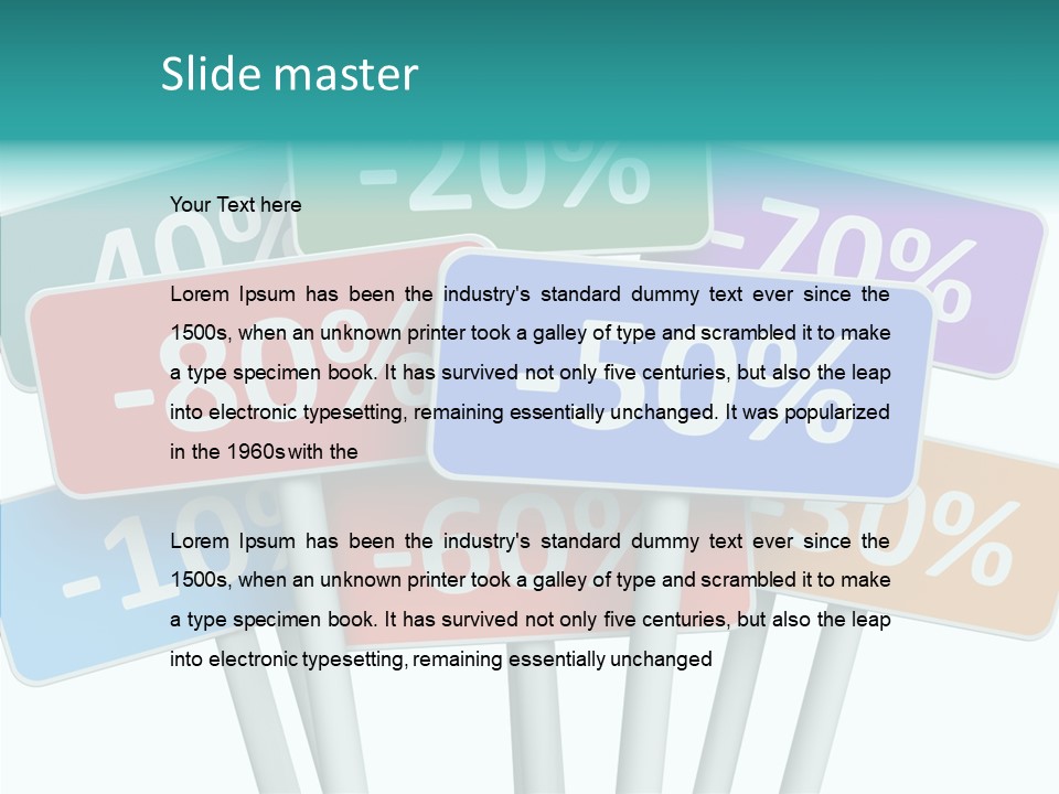 Commerce Object Percent PowerPoint Template