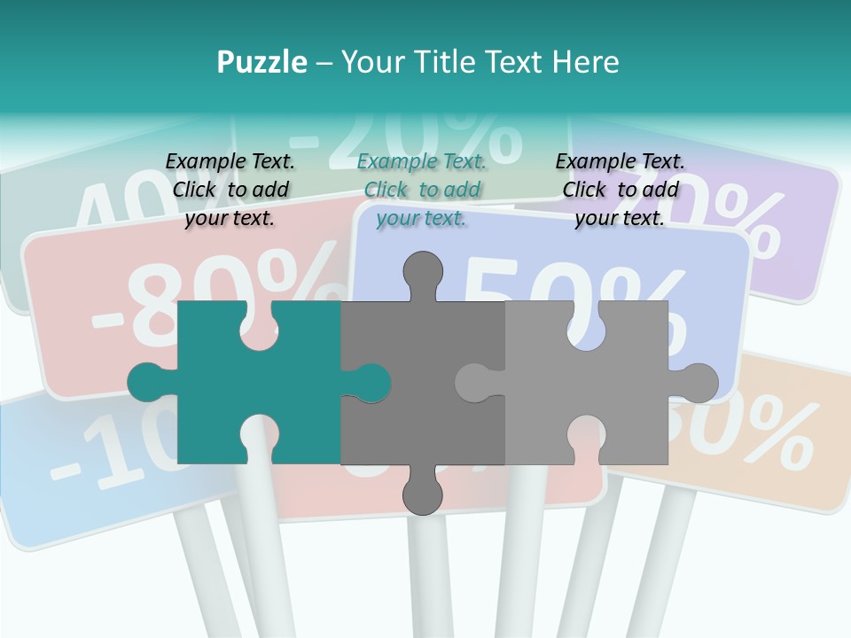 Commerce Object Percent PowerPoint Template