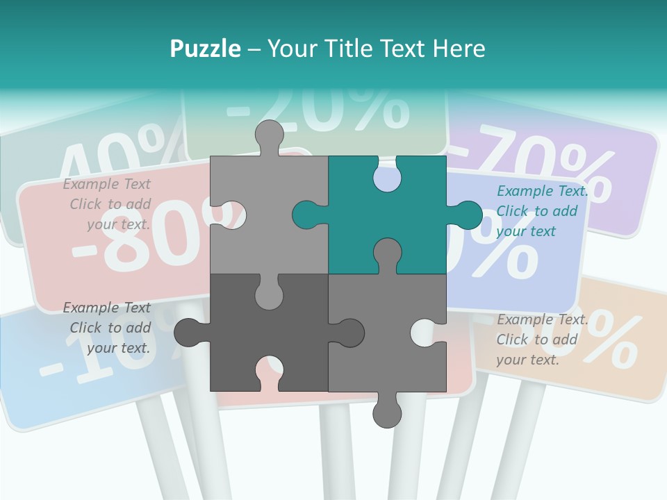 Commerce Object Percent PowerPoint Template