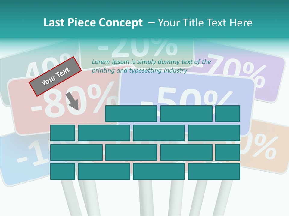 Commerce Object Percent PowerPoint Template