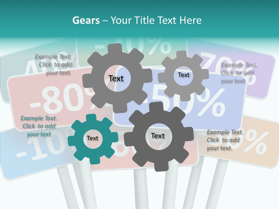 Commerce Object Percent PowerPoint Template