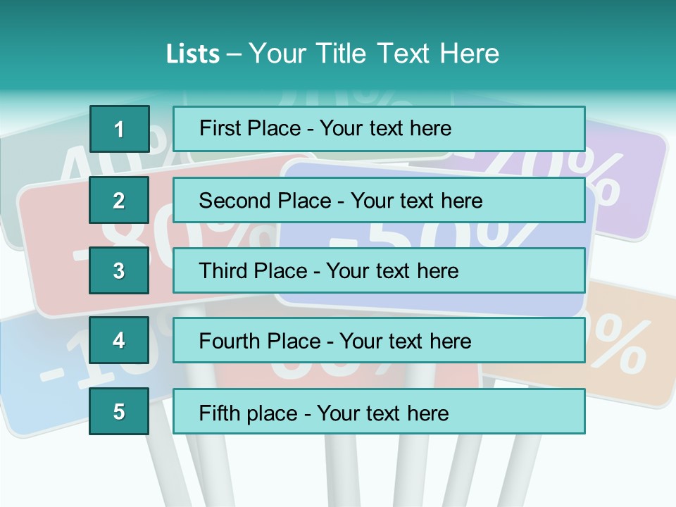 Commerce Object Percent PowerPoint Template