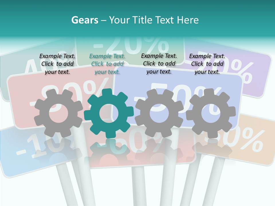 Commerce Object Percent PowerPoint Template