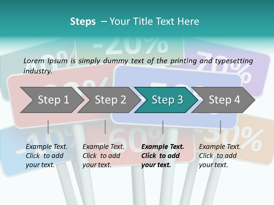 Commerce Object Percent PowerPoint Template
