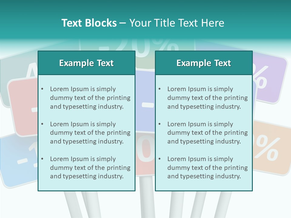 Commerce Object Percent PowerPoint Template