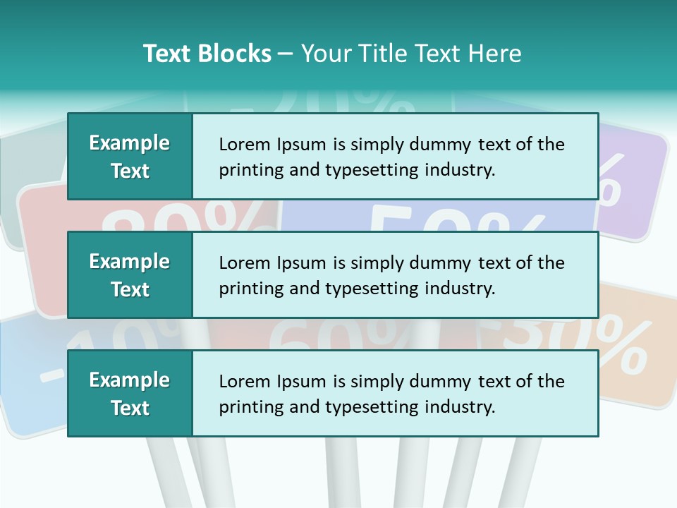 Commerce Object Percent PowerPoint Template