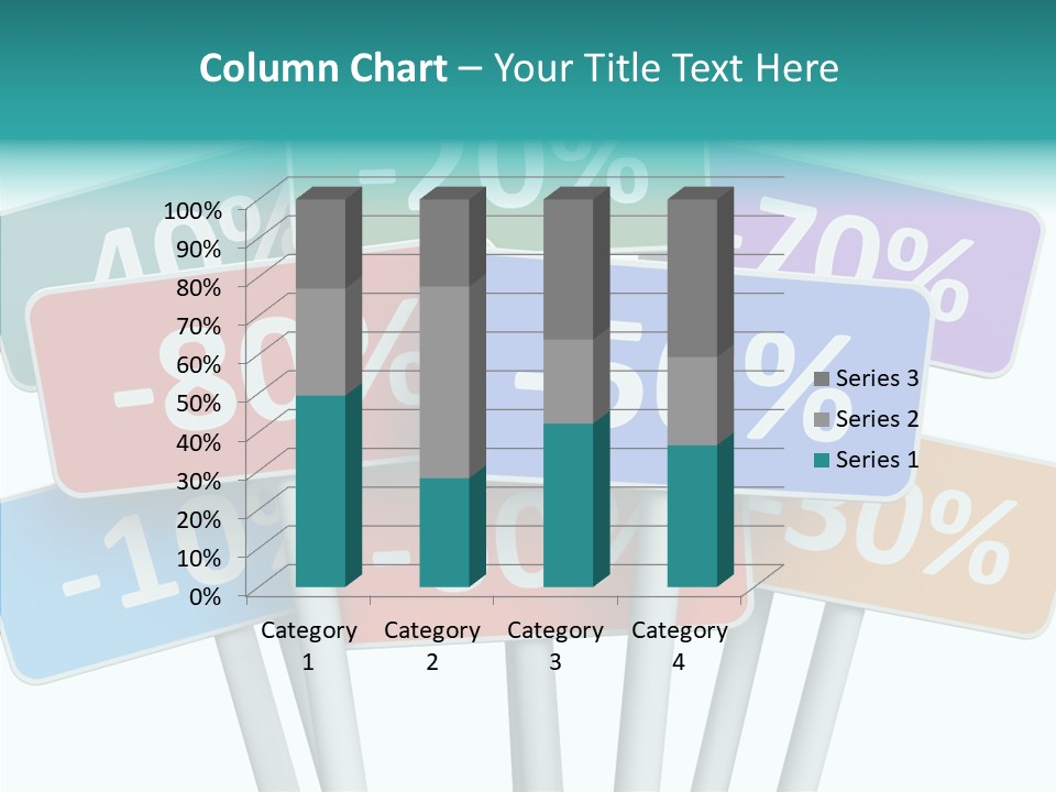 Commerce Object Percent PowerPoint Template