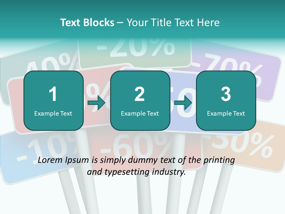Commerce Object Percent PowerPoint Template