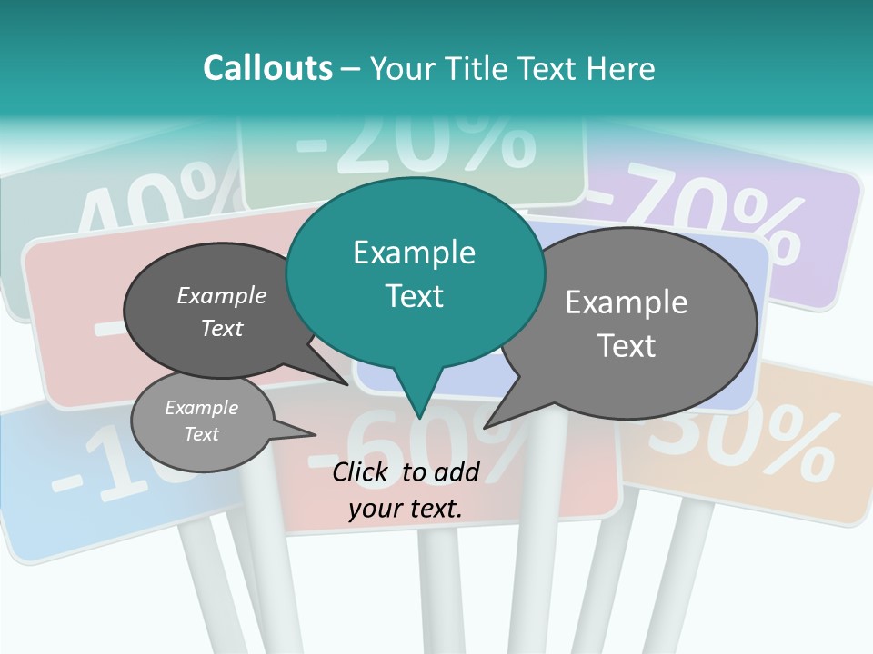 Commerce Object Percent PowerPoint Template
