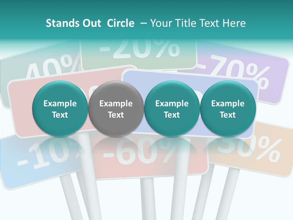 Commerce Object Percent PowerPoint Template