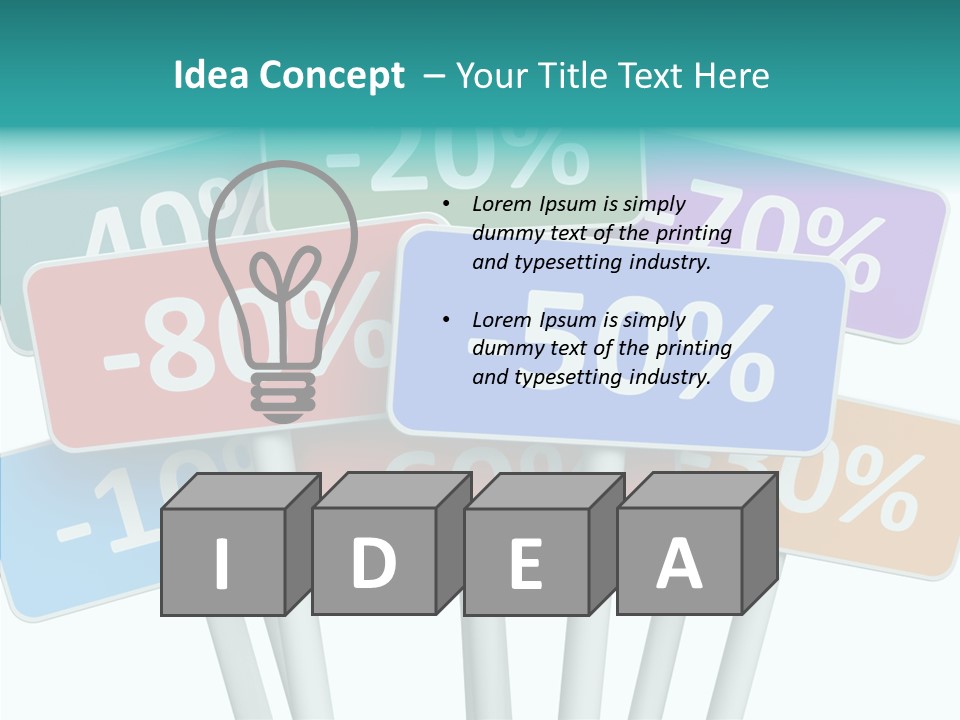 Commerce Object Percent PowerPoint Template