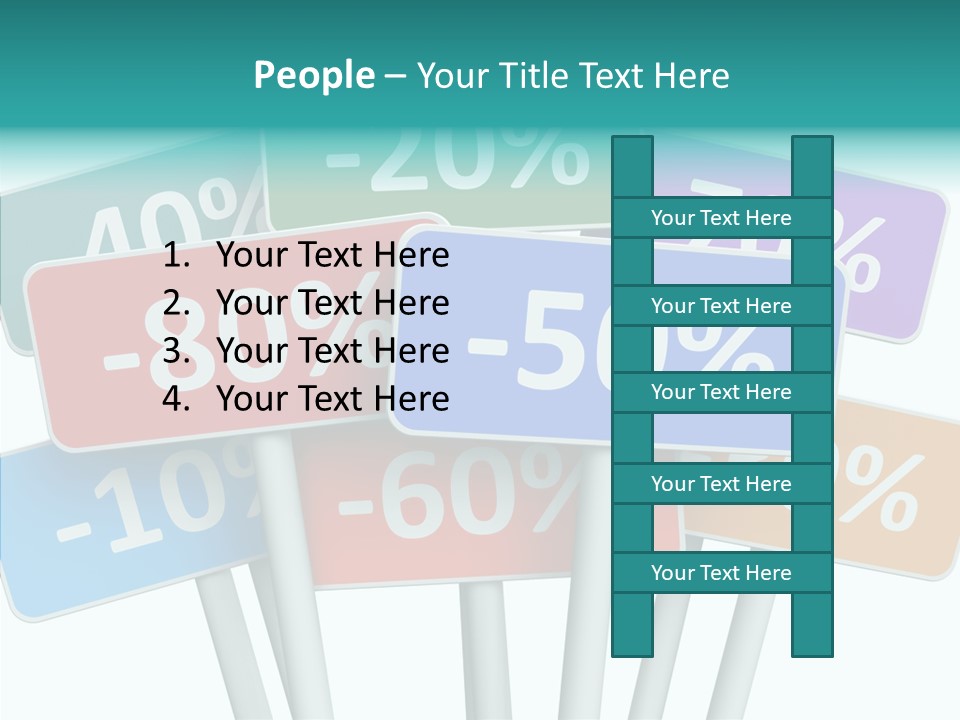 Commerce Object Percent PowerPoint Template
