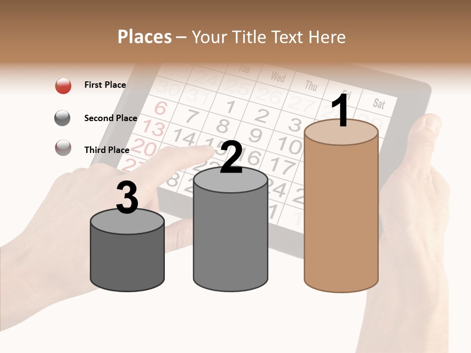 Organizer Tablet Nobody PowerPoint Template