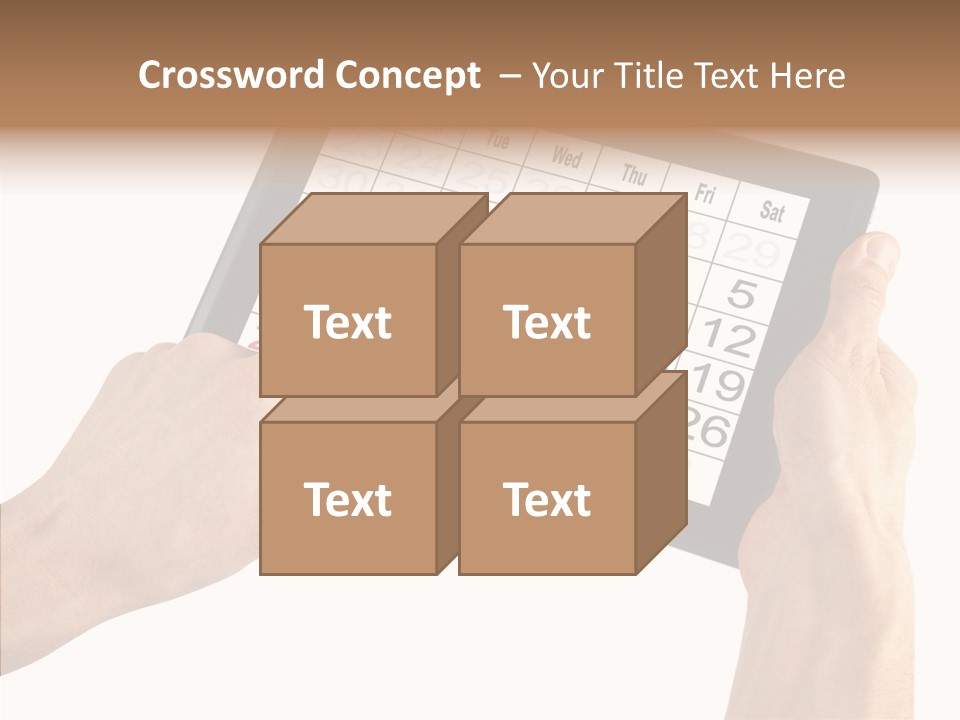 Organizer Tablet Nobody PowerPoint Template