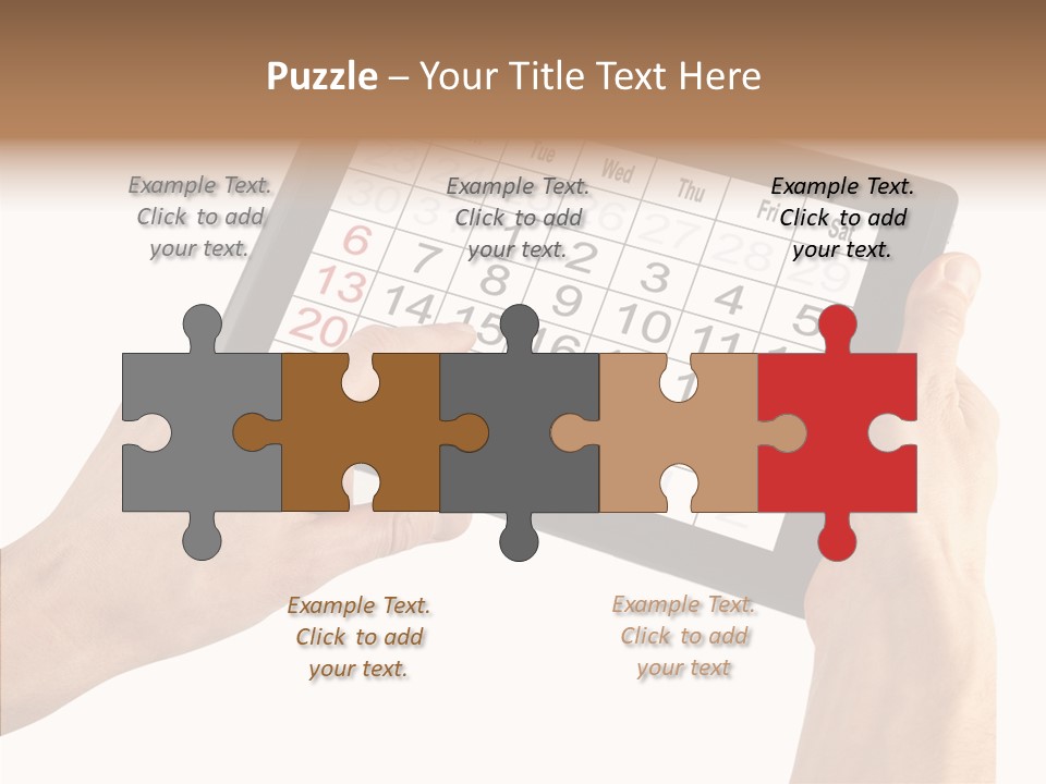 Organizer Tablet Nobody PowerPoint Template