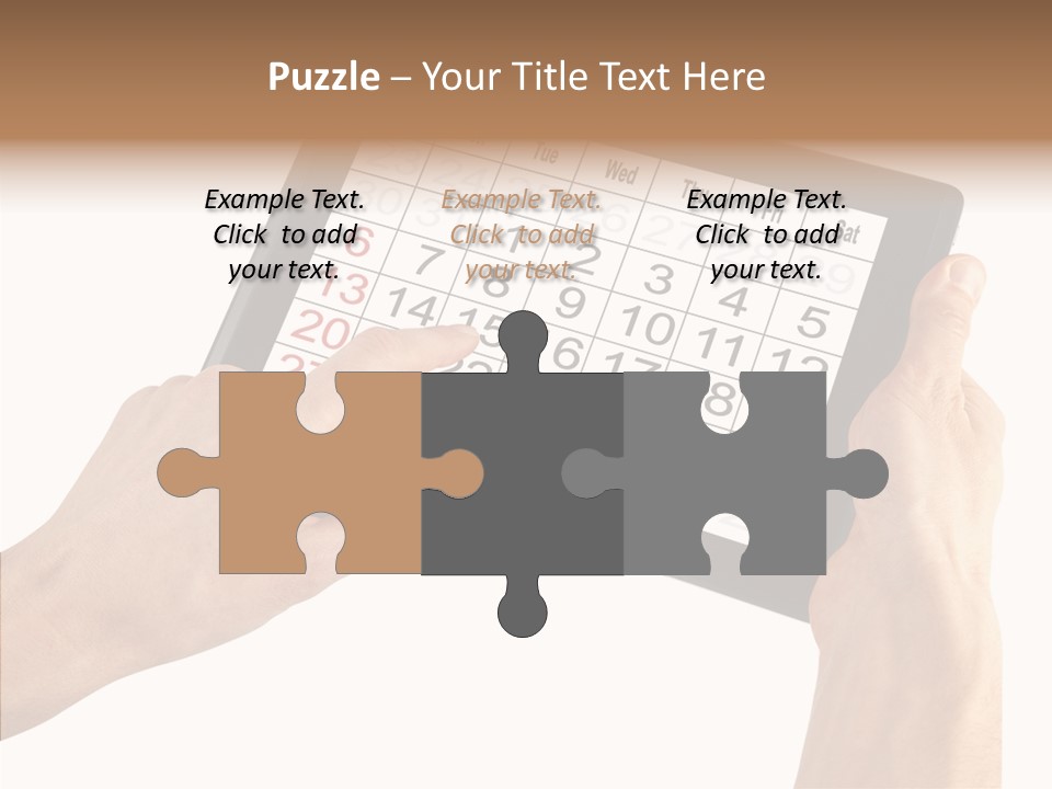 Organizer Tablet Nobody PowerPoint Template