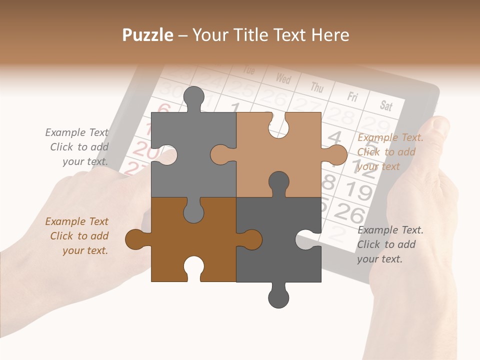 Organizer Tablet Nobody PowerPoint Template