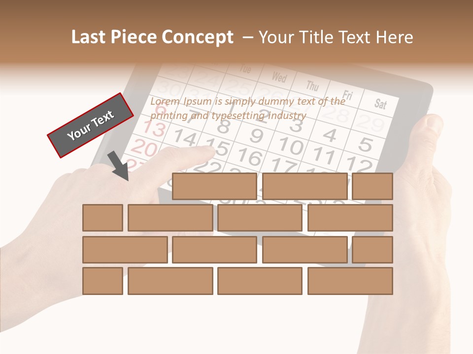 Organizer Tablet Nobody PowerPoint Template
