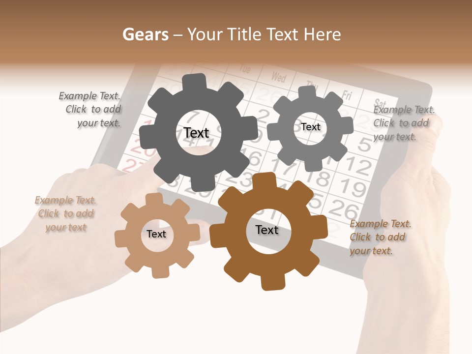 Organizer Tablet Nobody PowerPoint Template