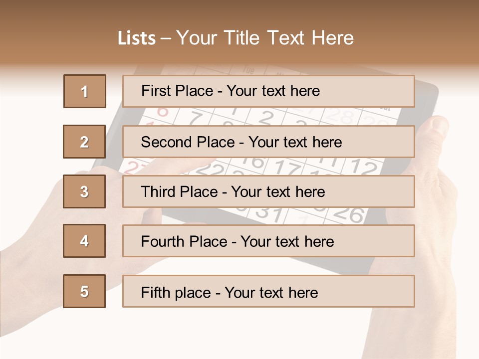 Organizer Tablet Nobody PowerPoint Template