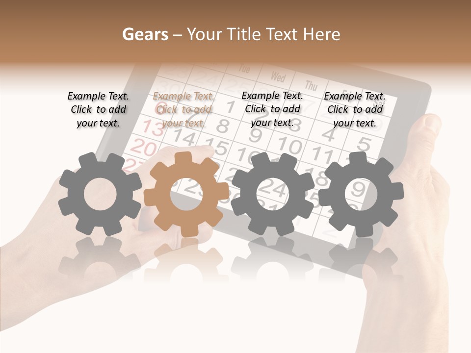 Organizer Tablet Nobody PowerPoint Template