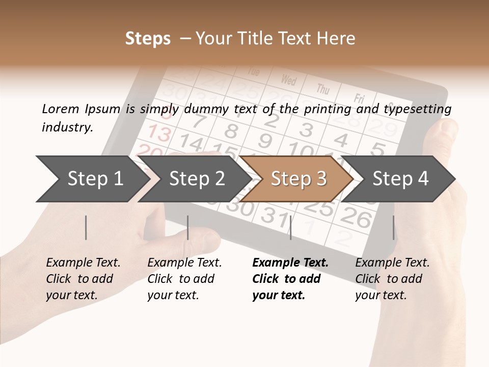 Organizer Tablet Nobody PowerPoint Template