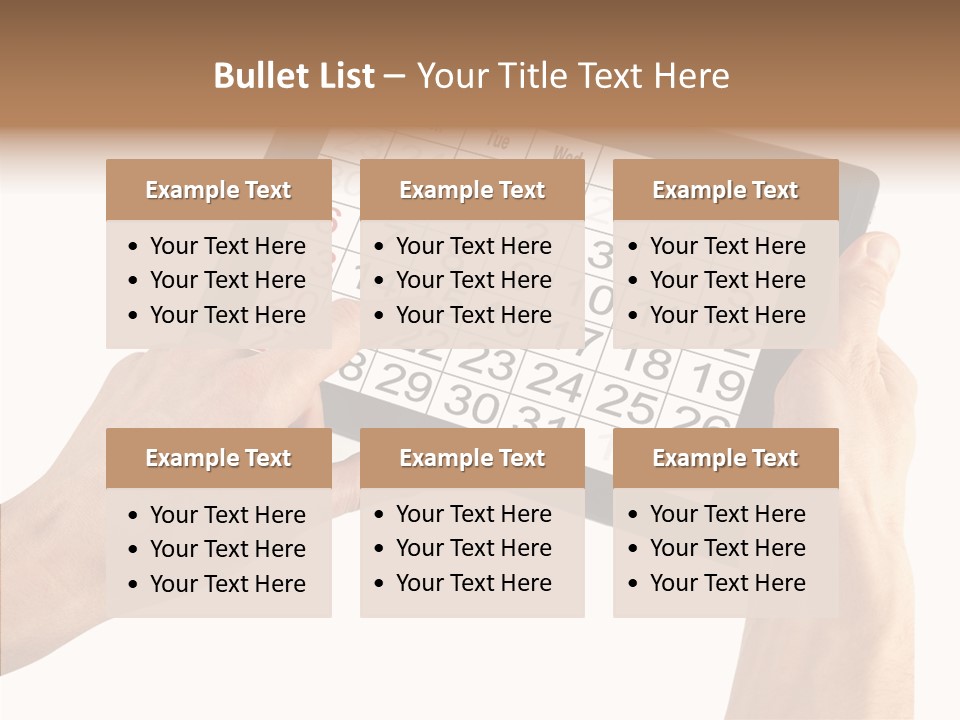 Organizer Tablet Nobody PowerPoint Template